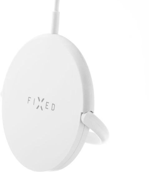 FIXED bezdrátová nabíječka s MagSafe, 15W, biela