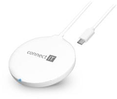 Connect IT bezdrátová nabíječka MagSafe Wireless Fast Charge, 15 W, biela