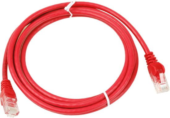 Oem UTP kábel rovný kat.6 (PC-HUB) - 2m, červená