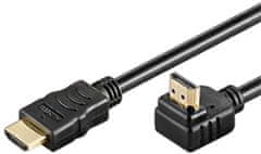 PremiumCord HDMI zahnutý konektor 90° 1m