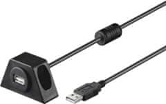 PremiumCord USB 2.0 prodlužovací kábel 2m.MF s konektorem na přišroubování