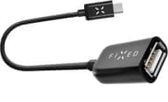 FIXED USB Type-C OTG adaptér, USB 2.0, čierny