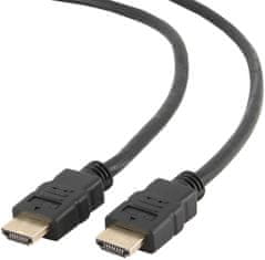 Gembird CABLEXPERT kábel HDMI-HDMI 15m, 1.4, M/M stíněný, zlacené kontakty, PREMIUM QUALITY, čierna