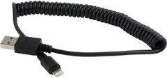 Gembird CABLEXPERT kábel USB A Male/Lightning Male, 1,5m, kroucený, čierna