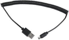 Gembird CABLEXPERT kábel USB A Male/Micro B Male 2.0, 1,8m, kroucený, čierna
