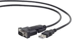 Gembird CABLEXPERT kábel adapter USB-sarial 1,5m 9 pin (com), čierna