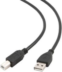 Gembird CABLEXPERT kábel USB A-B 1,8m 2.0 HQ zlacené kontakty, čierna