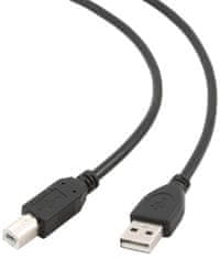 Gembird CABLEXPERT kábel USB A-B 3m 2.0 HQ zlacené kontakty, čierna