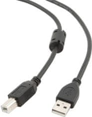 Gembird CABLEXPERT kábel USB A-B 3m 2.0 HQ s ferritovým jádrem