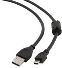 Gembird CABLEXPERT kábel USB A-MINI 5PM 2.0 1,8m HQ s ferritovým jádrem