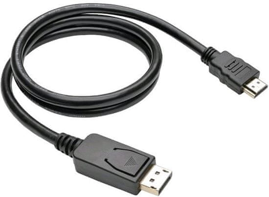 C-Tech kábel DisplayPort/HDMI, 2m, čierna