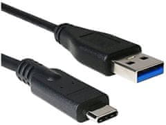 C-Tech kábel USB 3.0 AM na Type-C kábel (AM/CM), 2m, čierna