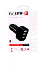 SWISSTEN autonabíječka s 3x USB 5,2A Power