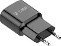 Yenkee YAC 2023BK USB nabíječka QC3.0, čierna