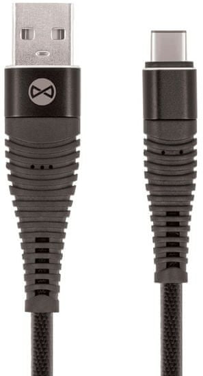 Forever datový kábel USB-C, čierna