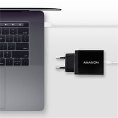 AXAGON síťová nabíječka , USB-C PD3.0, 22W, čierna