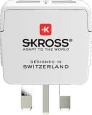 cestovní adaptér UK 2x USB pro použití ve Velké Británii