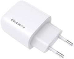 GoGEN síťová nabíječka ACHPD 120, USB-C, 20W, biela + kábel USB-C, 1m, biela