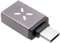 FIXED redukce USB-A 3.0 - USB-C, OTG, šedá