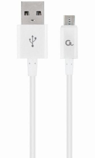 Gembird kábel CABLEXPERT USB-A - MicroUSB, M/M, 1m, biela