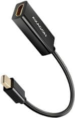 AXAGON adaptér mini DisplayPort - HDMI 1.4, 4K@30Hz, čierna