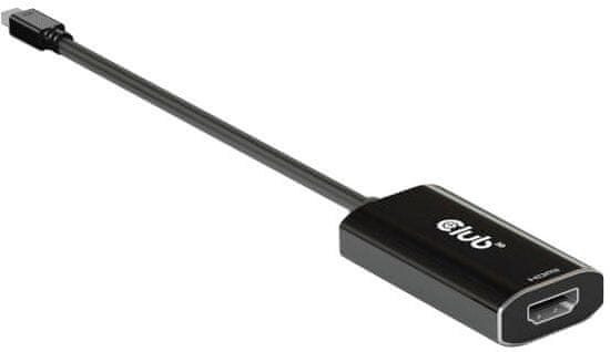 Club 3D aktivní adaptér mini DisplayPort 1.4 na HDMI 4K@120Hz s DSC1.2, čierna