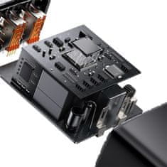 BASEUS rychlonabíjecí adaptér, 2x USB-A, 1x USB-C, 30W, čierna