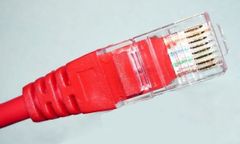 Oem UTP kábel rovný kat.6 (PC-HUB) - 0,5m, červená