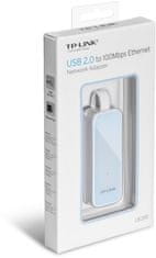 TP-LINK UE200, USB 2.0, 1xRJ45 10/100Mbps