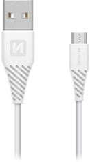 SWISSTEN datový kábel USB-A - micro USB, 1.5m, biela