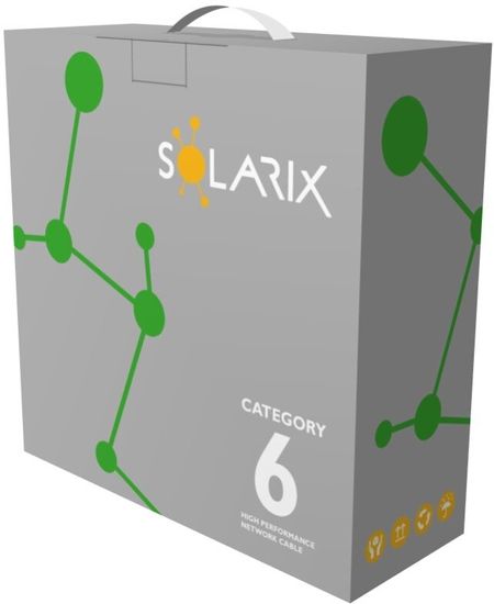 Solarix instalační kábel CAT6 UTP PVC Eca 100m/box
