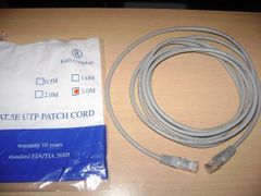 Oem UTP kábel rovný (PC-HUB) kat.5e 3 m