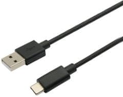 C-Tech kábel USB-A - USB-C, USB 2.0, 1m, čierna