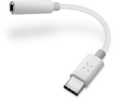 FIXED redukce pro připojení sluchátek z USB-C na 3,5mm jack s DAC chipem, biela