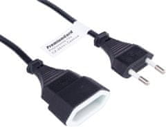 PremiumCord kábel síťový prodlužovací dvojvidlice 230V 2m
