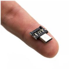 FIXED Miniaturní microUSB OTG adaptér pro mobilné telefony a tablety s pouzdrem, USB 2.0, čierny