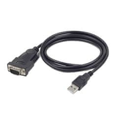 Gembird CABLEXPERT kábel adapter USB-sarial 1,5m 9 pin (com), čierna