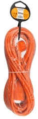 Solight prodlužovací kábel - spojka, 1 zásuvka, 10m, oranžová