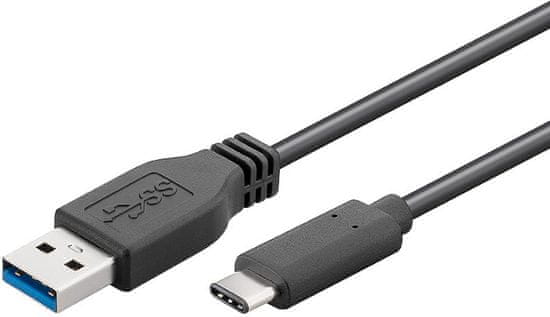 PremiumCord USB 3.1 konektor C/male - USB 3.0 konektor A/male, 0,5m