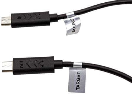 PremiumCord USB 2.0 kábel na propojení dvou chytrých telefonů, microUSB B(M)- microUSB B(M),0,3m,OTG