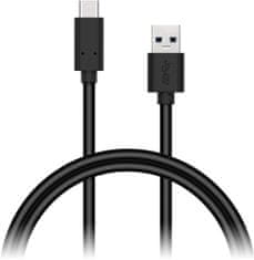 Connect IT Wirez USB-C (Type C) - USB, čierny, 0,5 m