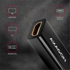 AXAGON adaptér mini DisplayPort - HDMI 1.4, 4K@30Hz, čierna
