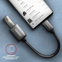 AXAGON adaptér USB-C - USB-A (M/F), USB 3.2 Gen 1, 3A, 20cm