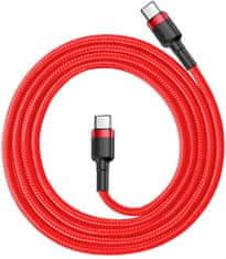 BASEUS odolný kábel saries Type-C PD2.0 60W Flash Charge kábel (20V 3A) 2M, červená