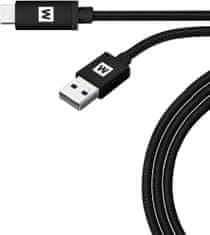 MAX MUC2200B kábel micro USB 2.0 opletený, 2m, čierna