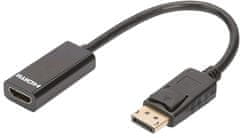C-Tech adaptér DisplayPort - HDMI, M/F, čierna