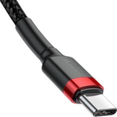 BASEUS odolný kábel saries Type-C PD2.0 60W Flash Charge kábel (20V 3A) 1M, červeno/čierna
