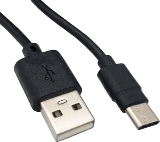 Oem Datový kábel USB-C pro myPhone Hammer, prodloužený konektor, 2A, 1m, čierna