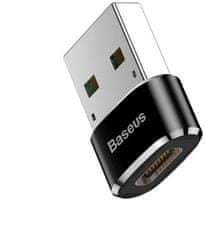 BASEUS adaptér USB-C - USB-A, F/M, čierna