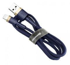 BASEUS kábel Cafule USB-A - Lightning, nabíjecí, datový, 2.4A, 1m, zlatá/modrá